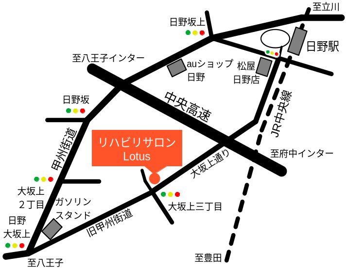 リハビリサロン Lotus 簡易案内図